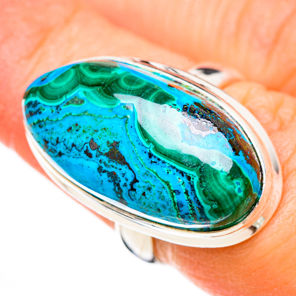 Malachite In Chrysocolla Rings handcrafted by Anasilvercos - RING125847