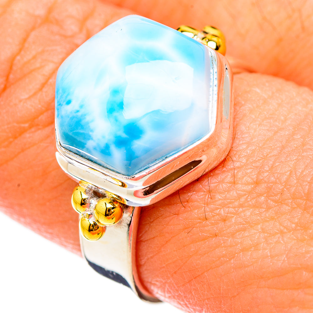 Larimar Rings handcrafted by Anasilvercos - RING125848