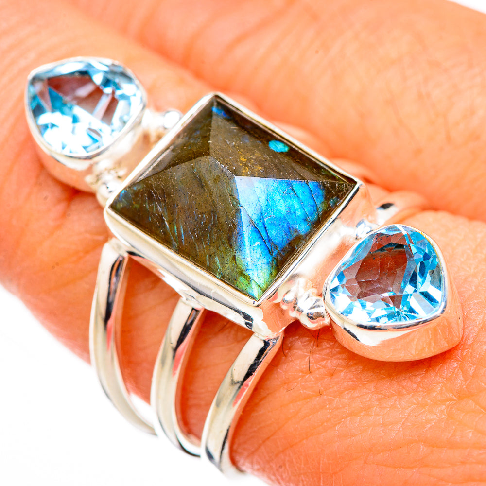 Labradorite Rings handcrafted by Anasilvercos - RING125853