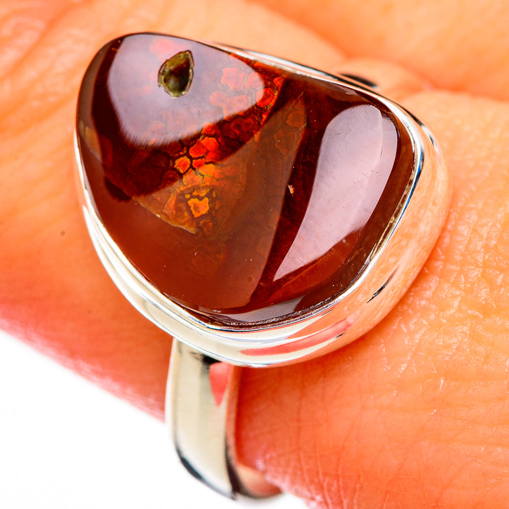 Mexican Fire Agate Rings handcrafted by Anasilvercos - RING125854