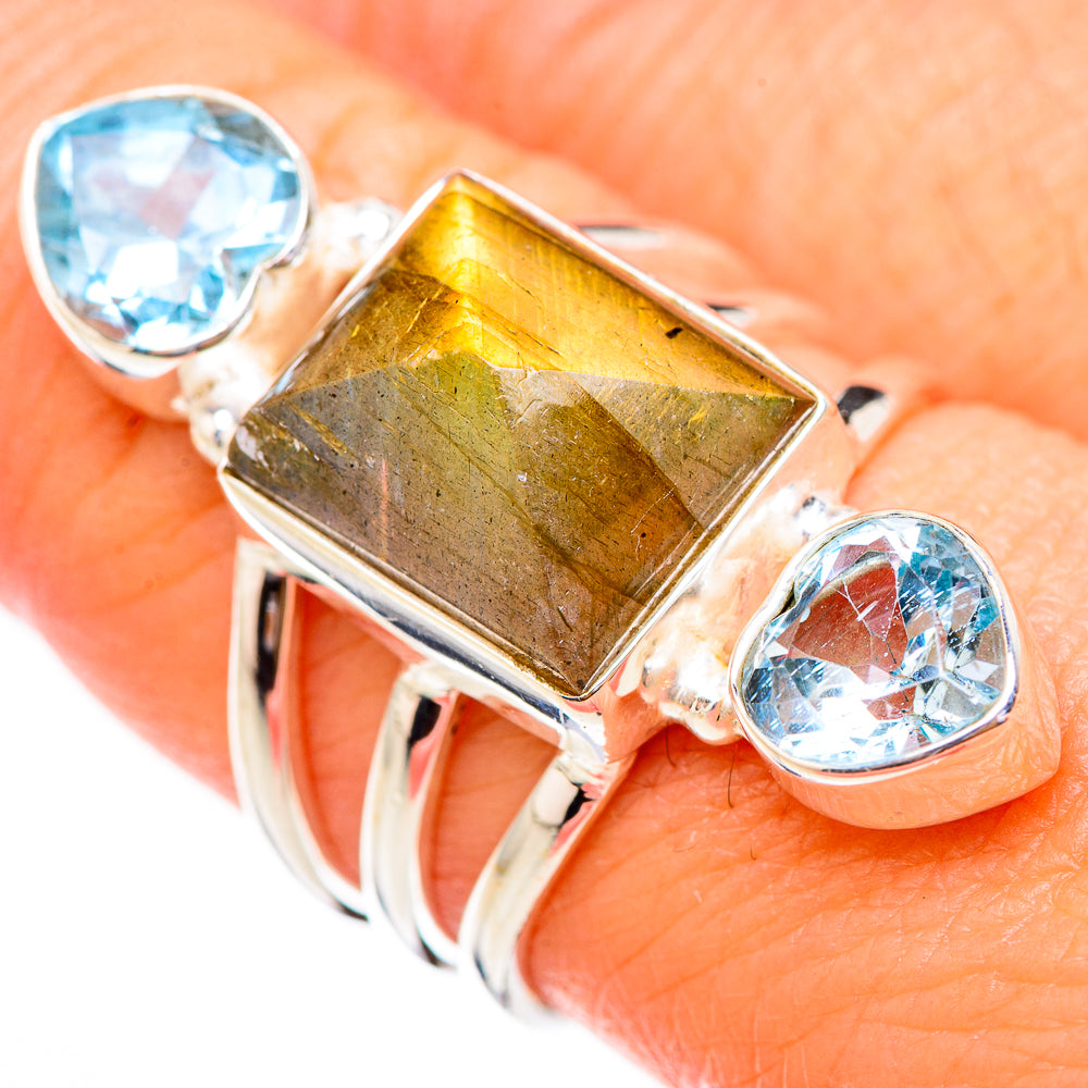 Labradorite Rings handcrafted by Anasilvercos - RING125866