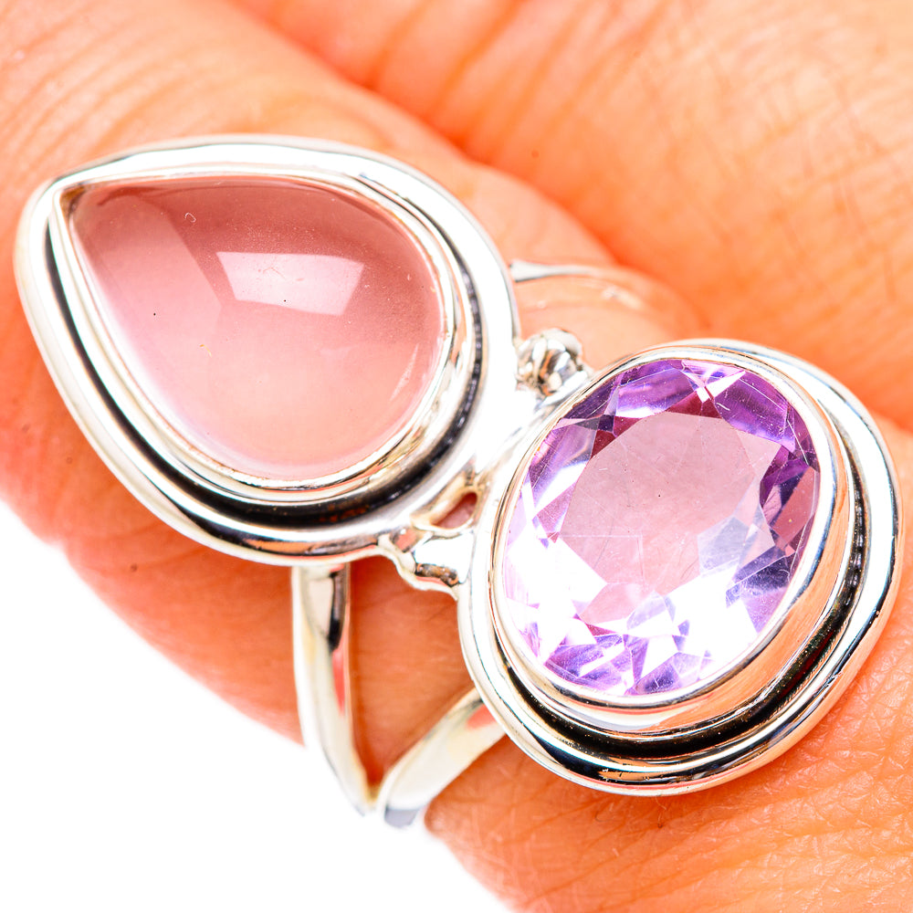 Rose Quartz Rings handcrafted by Anasilvercos - RING125869