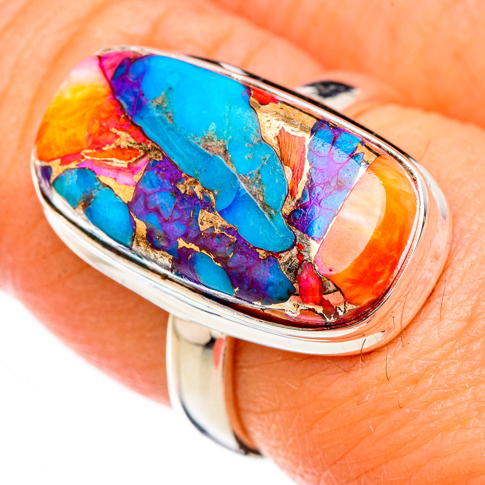 Spiny Oyster Turquoise Rings handcrafted by Anasilvercos - RING125875