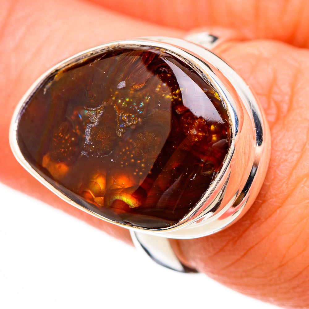 Mexican Fire Agate Rings handcrafted by Anasilvercos - RING125882