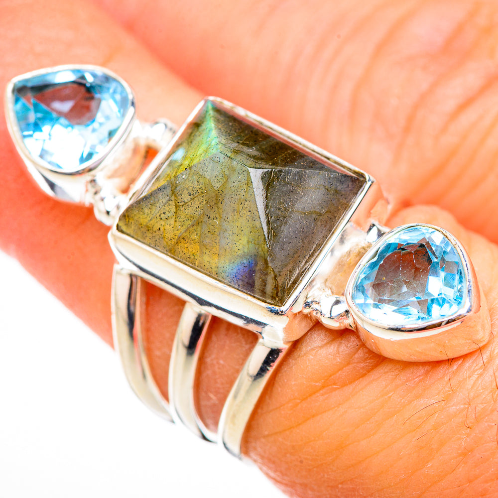 Labradorite Rings handcrafted by Anasilvercos - RING125893