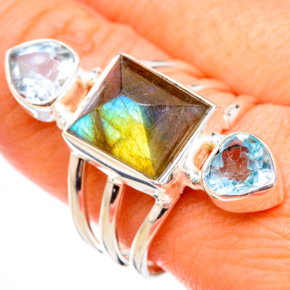 Labradorite Rings handcrafted by Anasilvercos - RING125903
