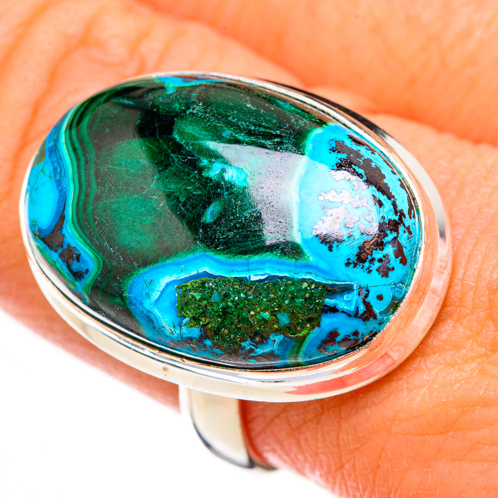 Malachite In Chrysocolla Rings handcrafted by Anasilvercos - RING125910