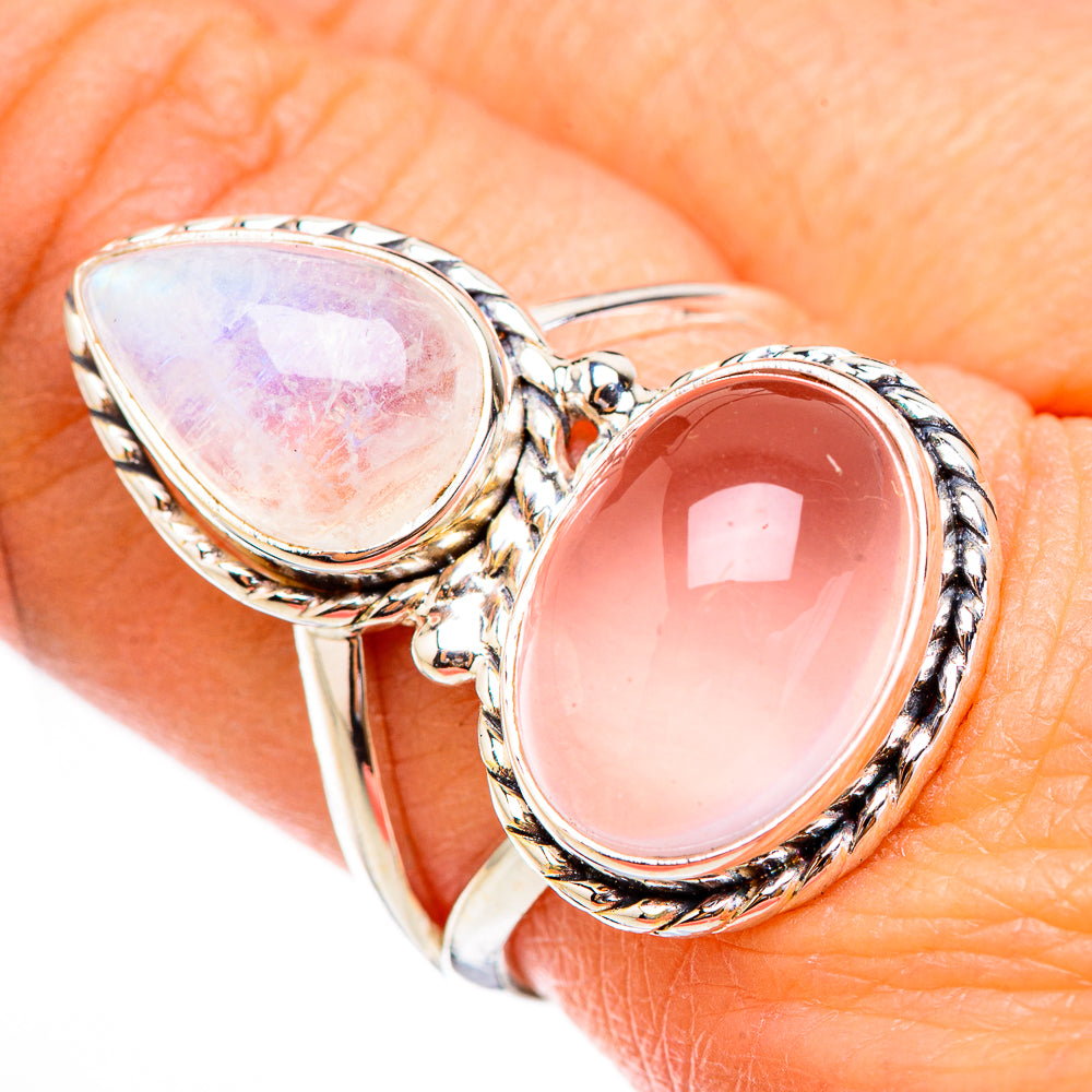 Rose Quartz Rings handcrafted by Anasilvercos - RING125925