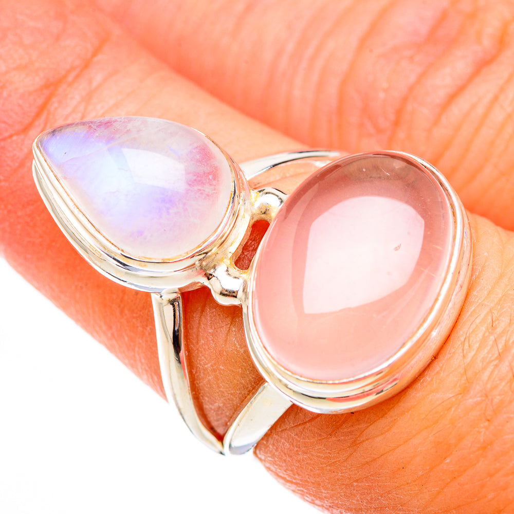 Rose Quartz Rings handcrafted by Anasilvercos - RING125926