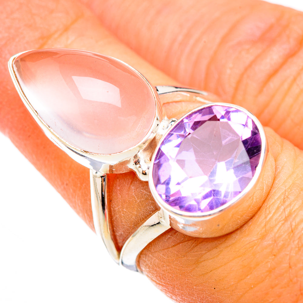 Rose Quartz Rings handcrafted by Anasilvercos - RING125936