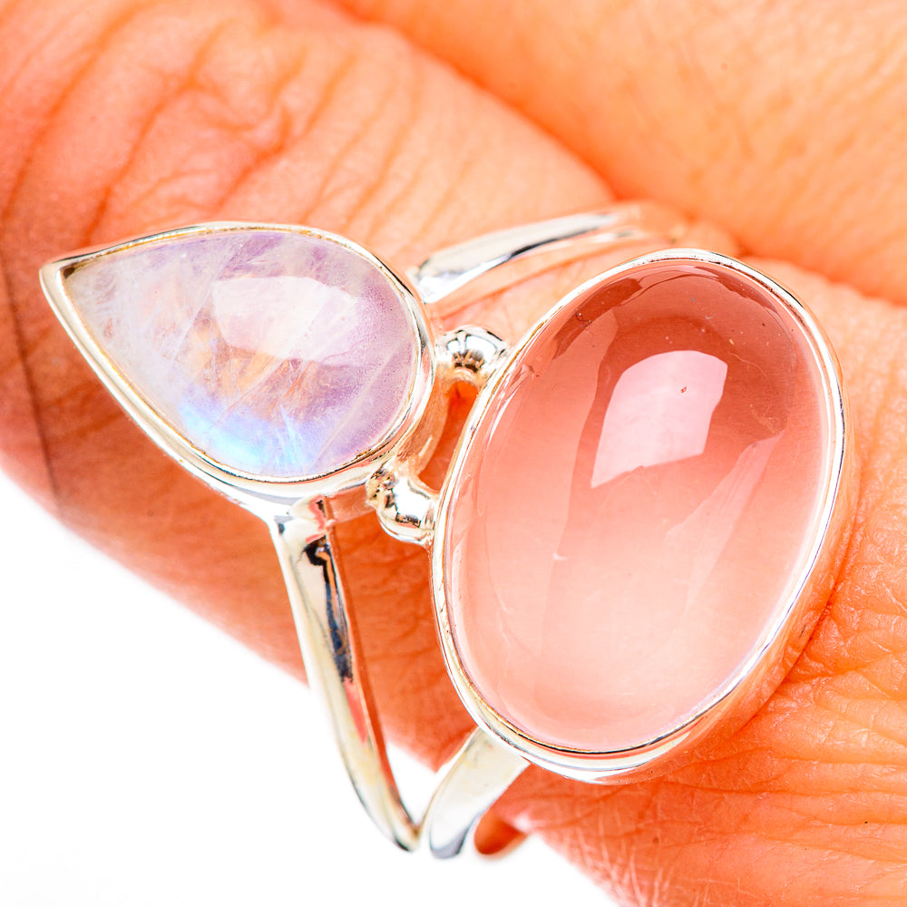 Rose Quartz Rings handcrafted by Anasilvercos - RING125950