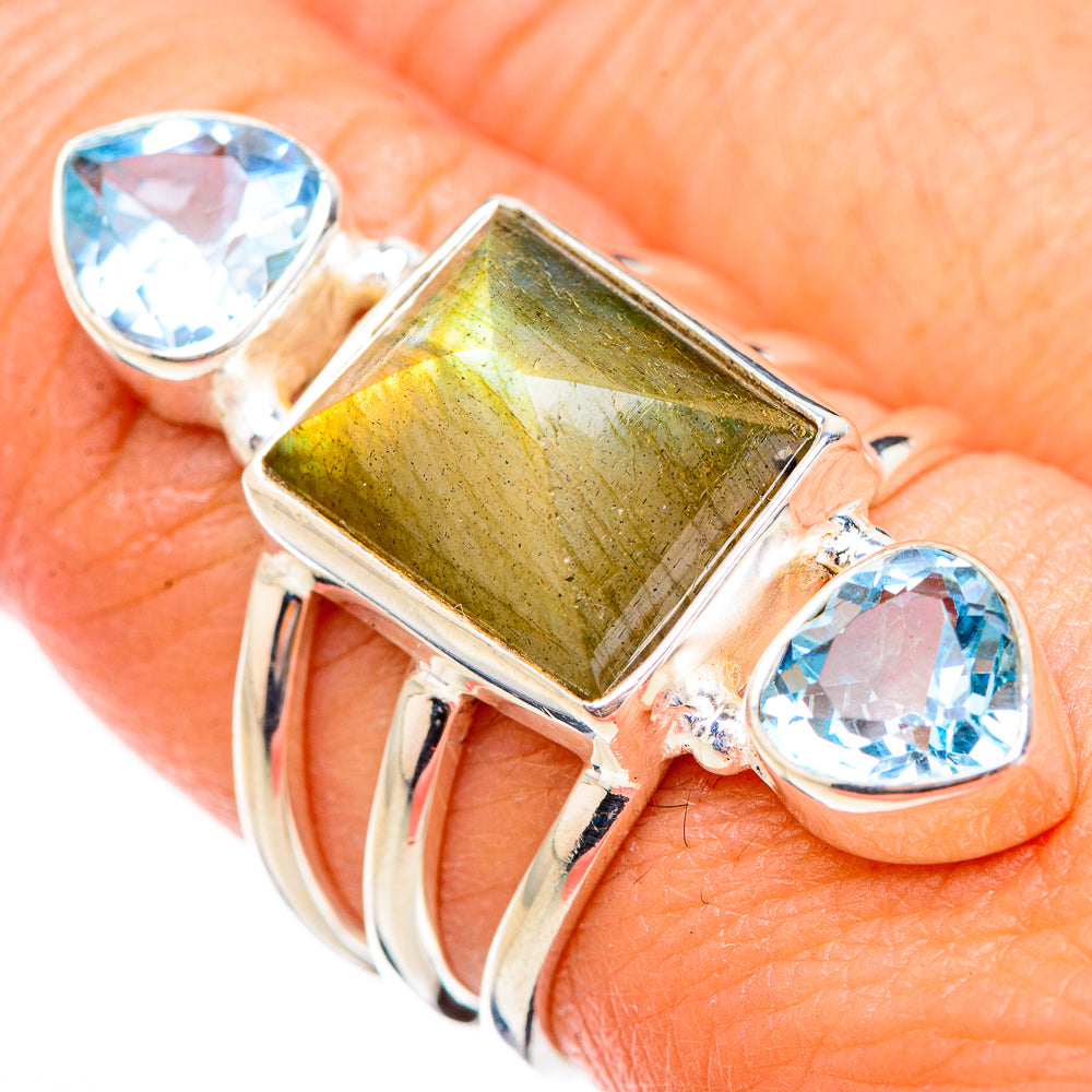 Labradorite Rings handcrafted by Anasilvercos - RING125964