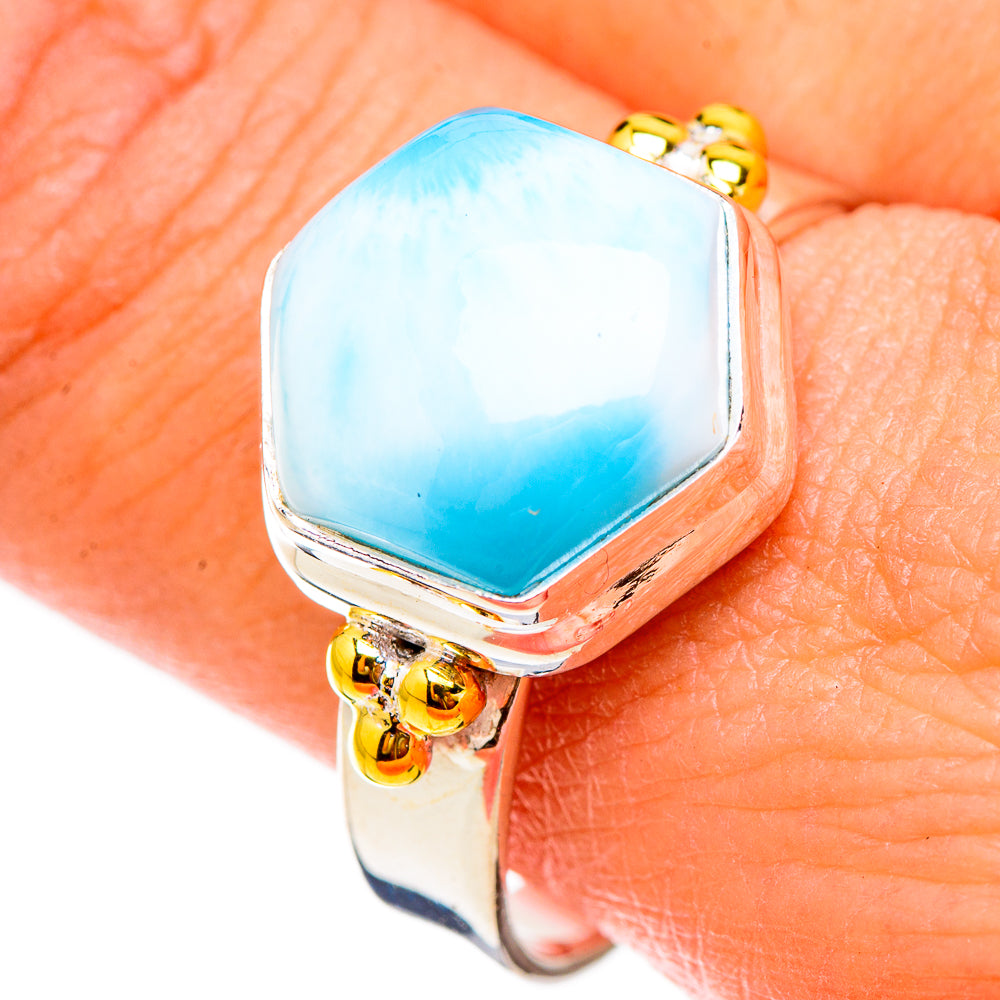 Larimar Rings handcrafted by Anasilvercos - RING125968