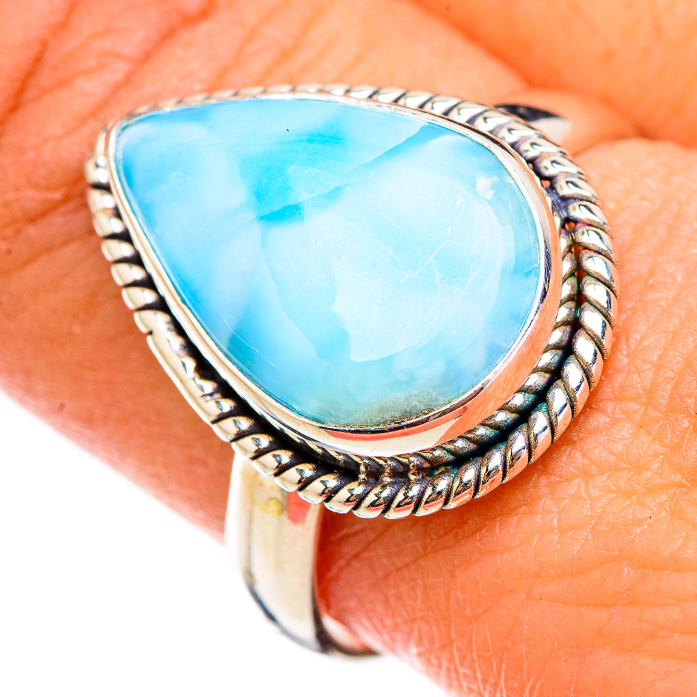 Larimar Rings handcrafted by Anasilvercos - RING125975