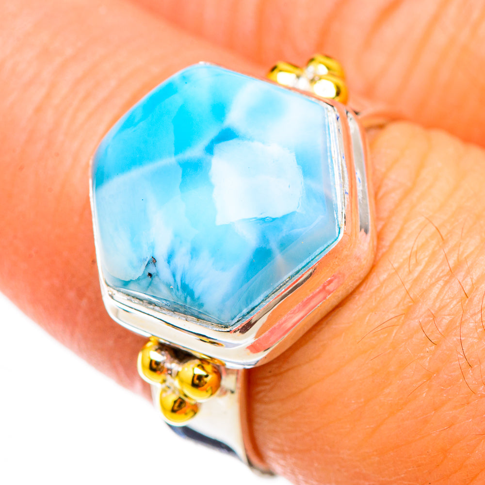 Larimar Rings handcrafted by Anasilvercos - RING125999