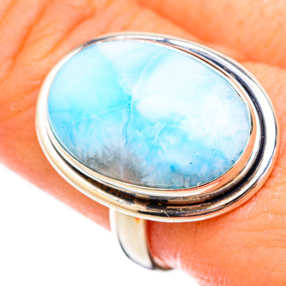 Larimar Rings handcrafted by Anasilvercos - RING126001