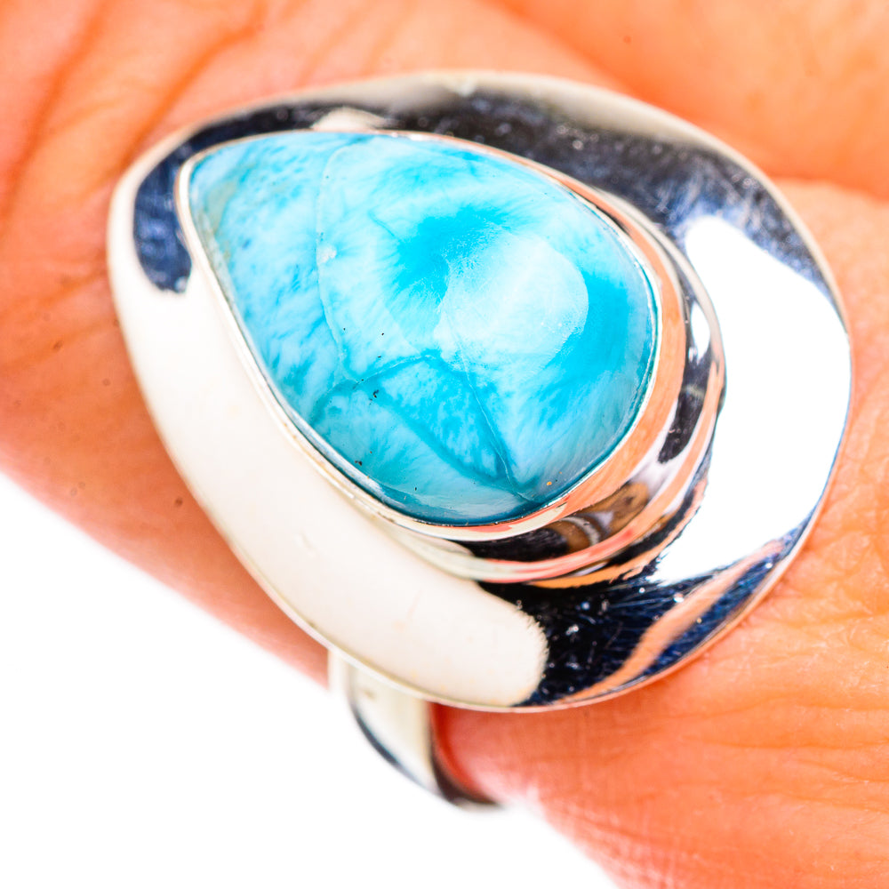 Larimar Rings handcrafted by Anasilvercos - RING126004