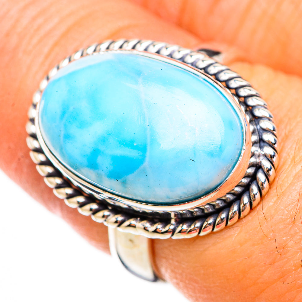 Larimar Rings handcrafted by Anasilvercos - RING126005