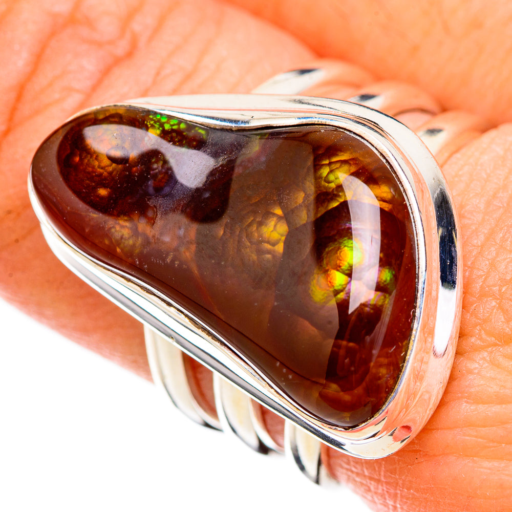 Mexican Fire Agate Rings handcrafted by Anasilvercos - RING126007