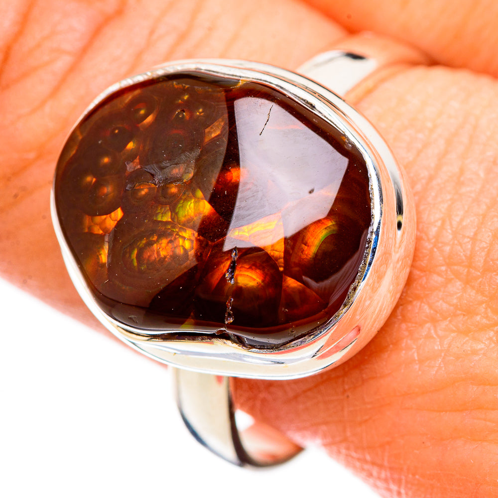 Mexican Fire Agate Rings handcrafted by Anasilvercos - RING126008
