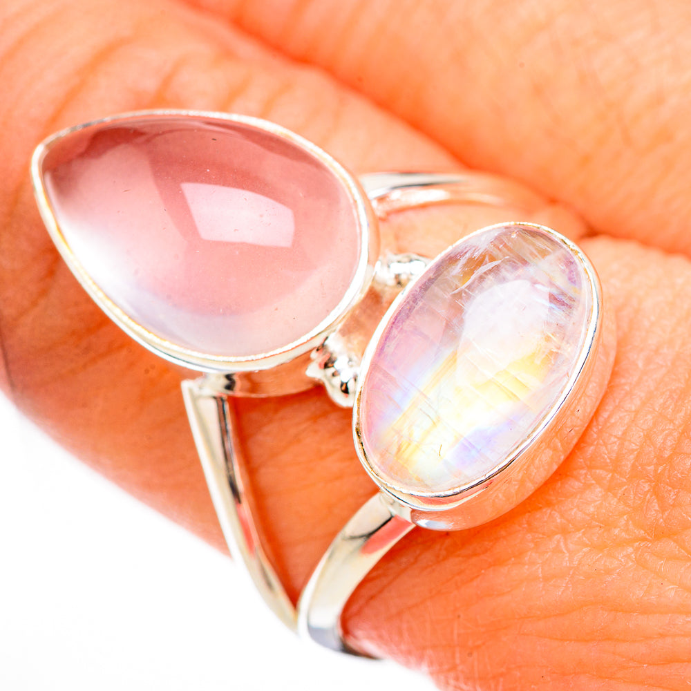 Rose Quartz Rings handcrafted by Anasilvercos - RING126009