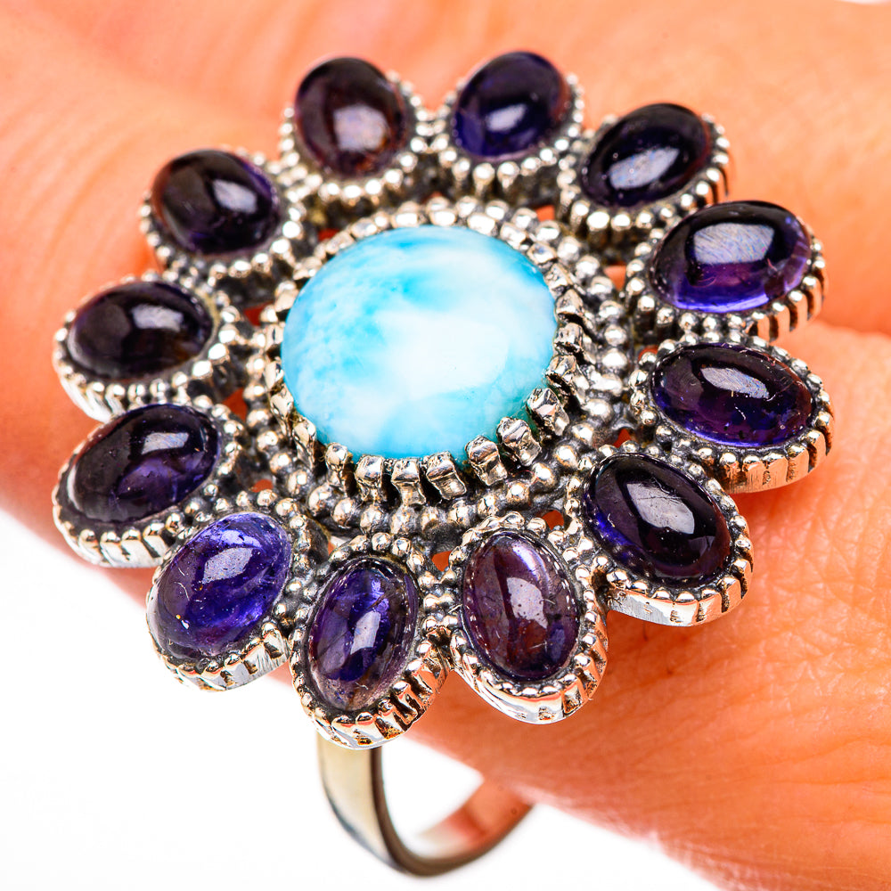 Larimar Rings handcrafted by Anasilvercos - RING126047