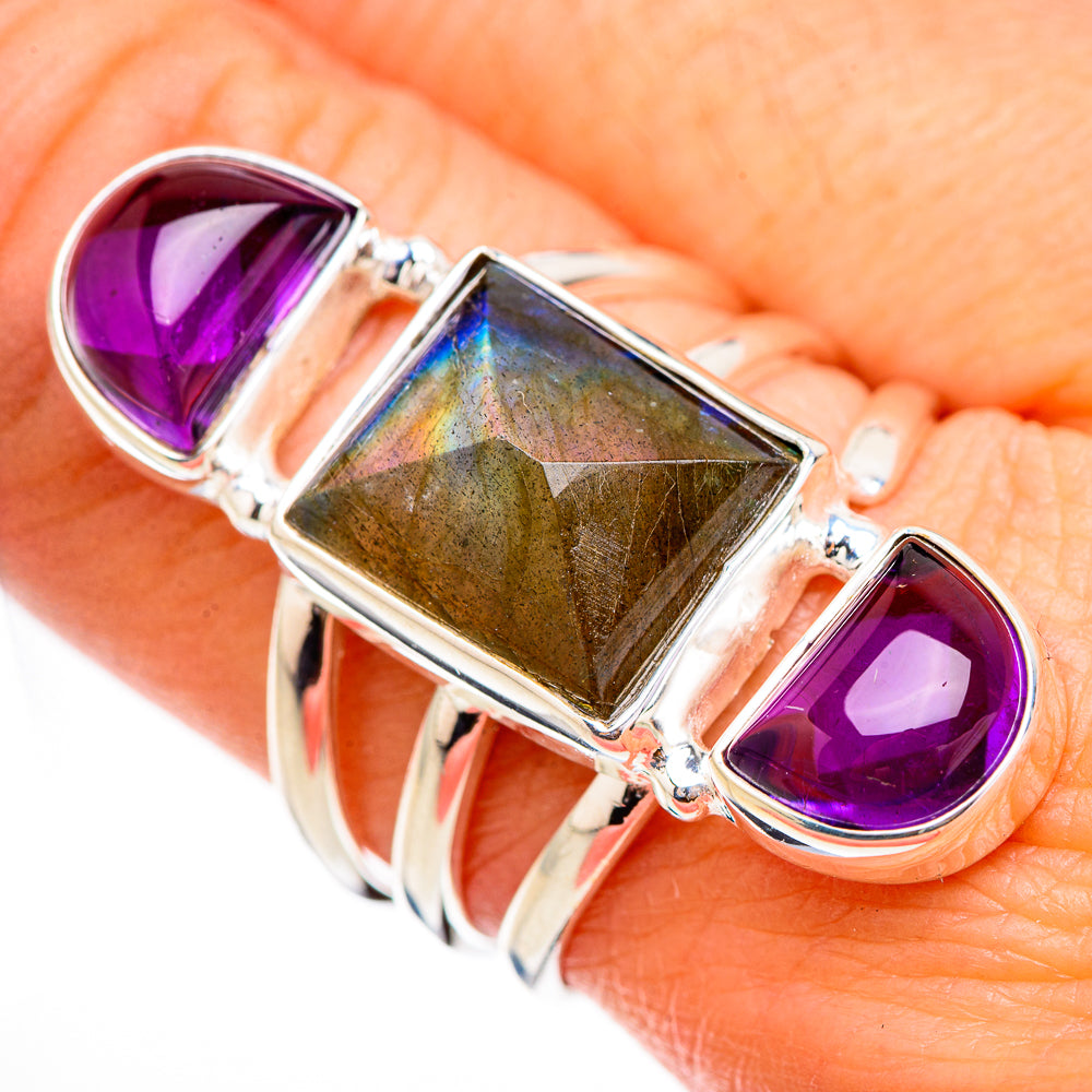Labradorite Rings handcrafted by Anasilvercos - RING126050