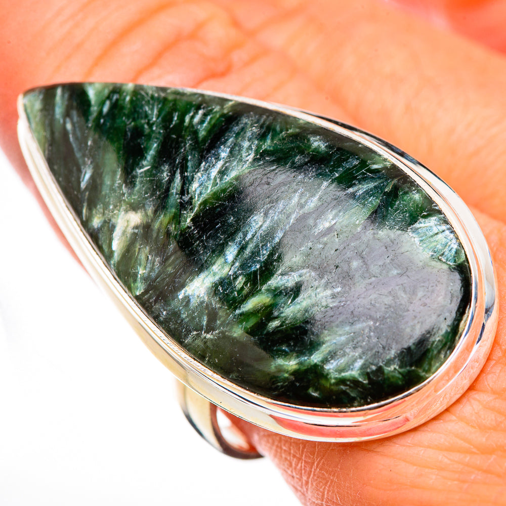 Seraphinite Rings handcrafted by Anasilvercos - RING126059