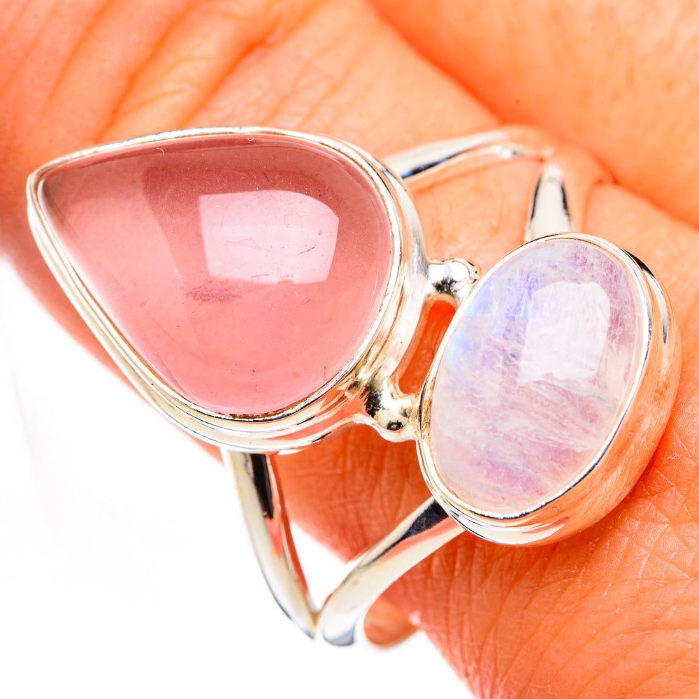Rose Quartz Rings handcrafted by Anasilvercos - RING126082