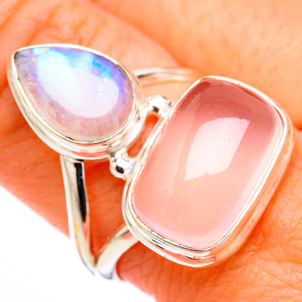 Rose Quartz Rings handcrafted by Anasilvercos - RING126083
