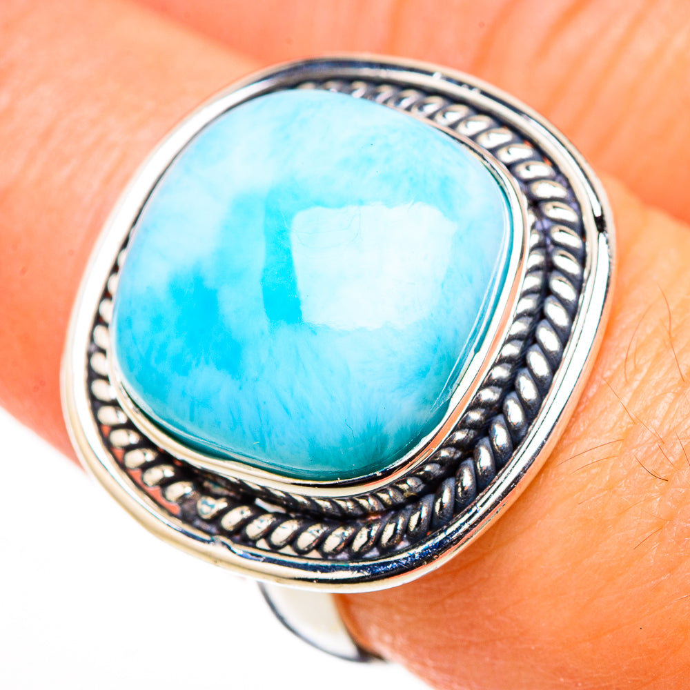 Larimar Rings handcrafted by Anasilvercos - RING126095