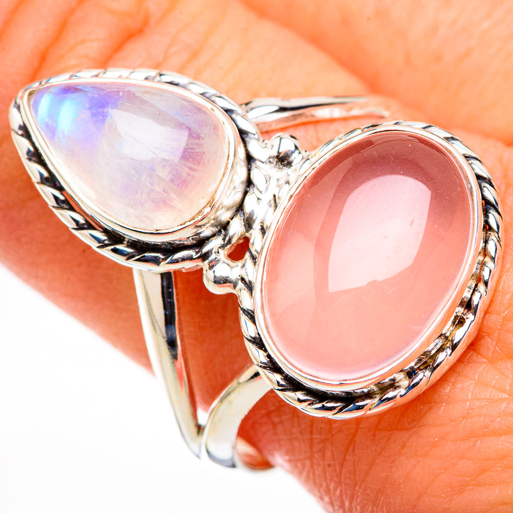 Rose Quartz Rings handcrafted by Anasilvercos - RING126098