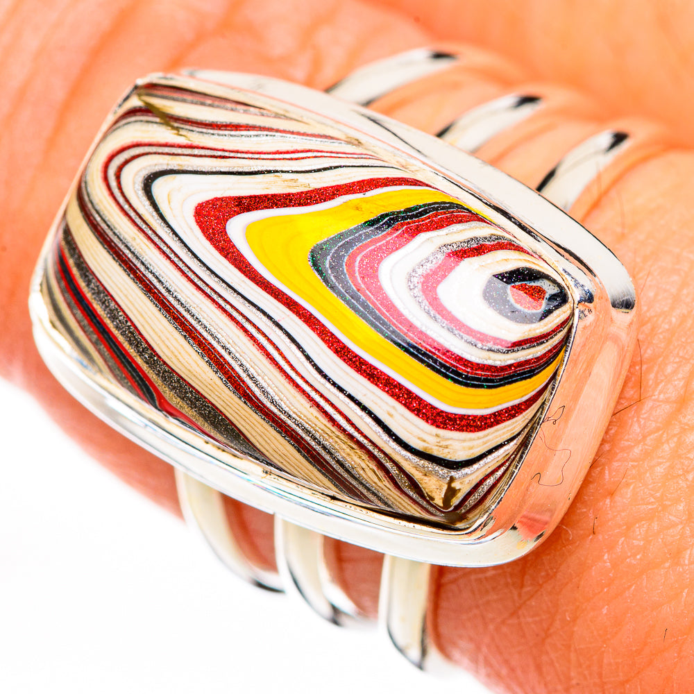 Fordite Rings handcrafted by Anasilvercos - RING126107