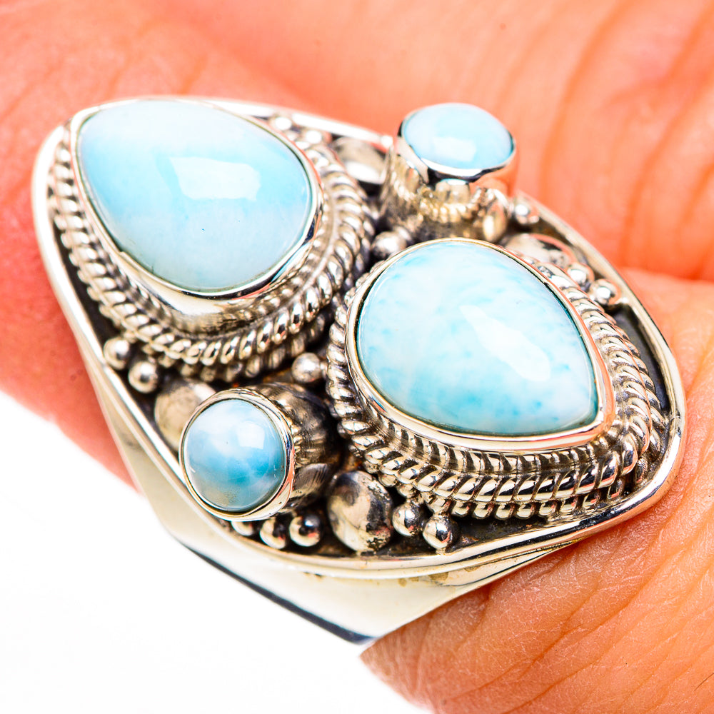 Larimar Rings handcrafted by Anasilvercos - RING126126
