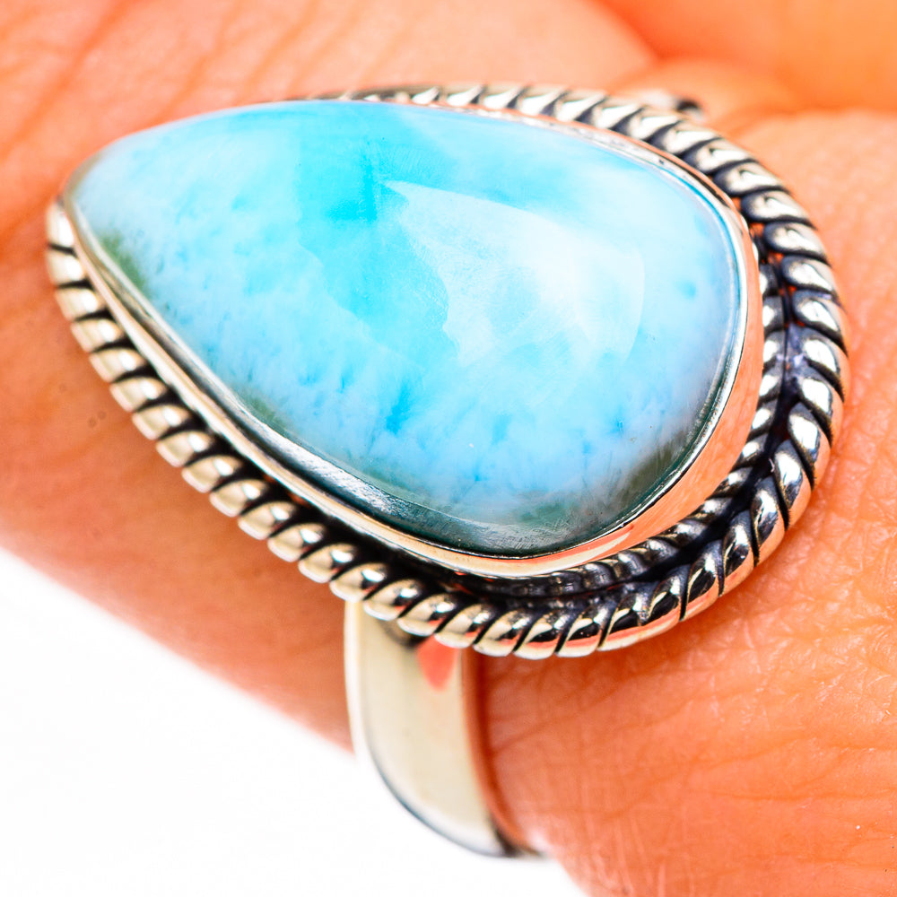 Larimar Rings handcrafted by Anasilvercos - RING126129