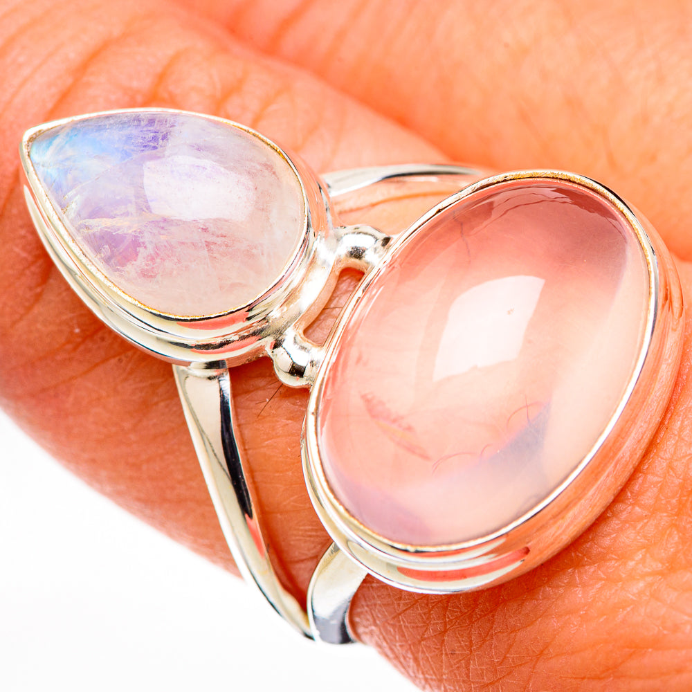 Rose Quartz Rings handcrafted by Anasilvercos - RING126132