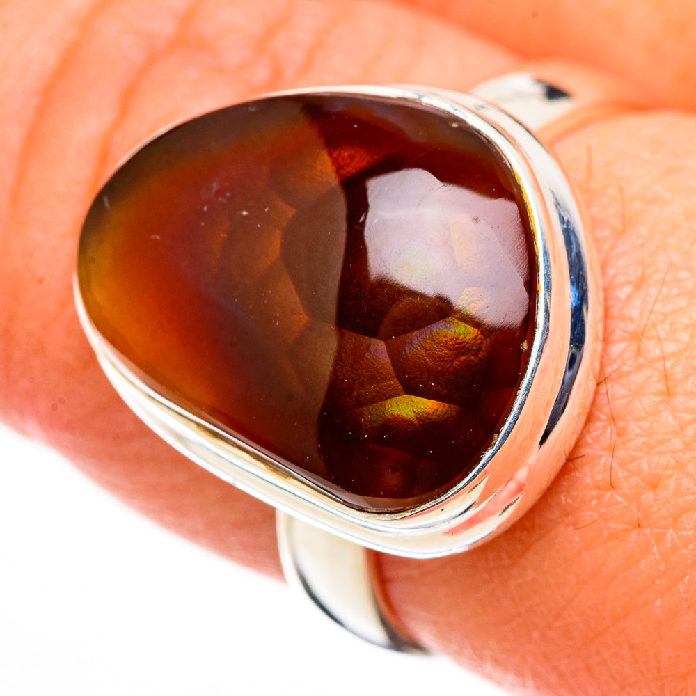 Mexican Fire Agate Rings handcrafted by Anasilvercos - RING126150