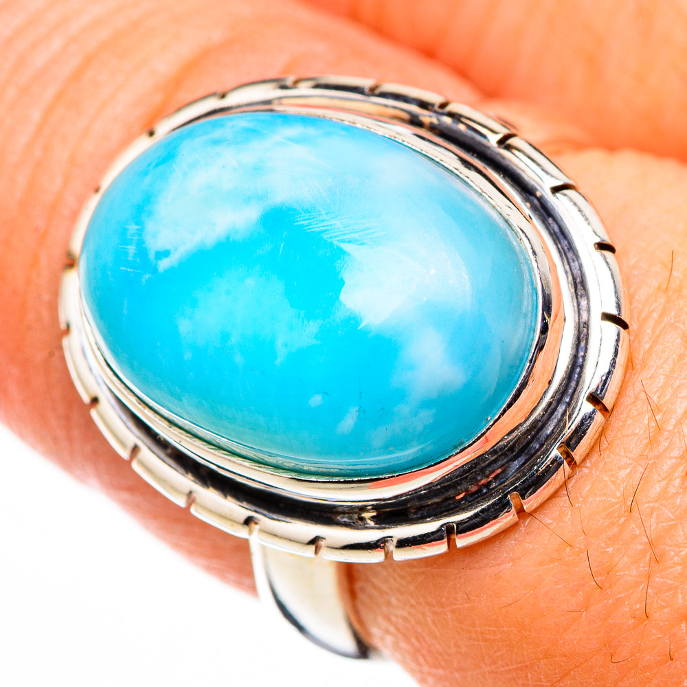 Larimar Rings handcrafted by Anasilvercos - RING126163
