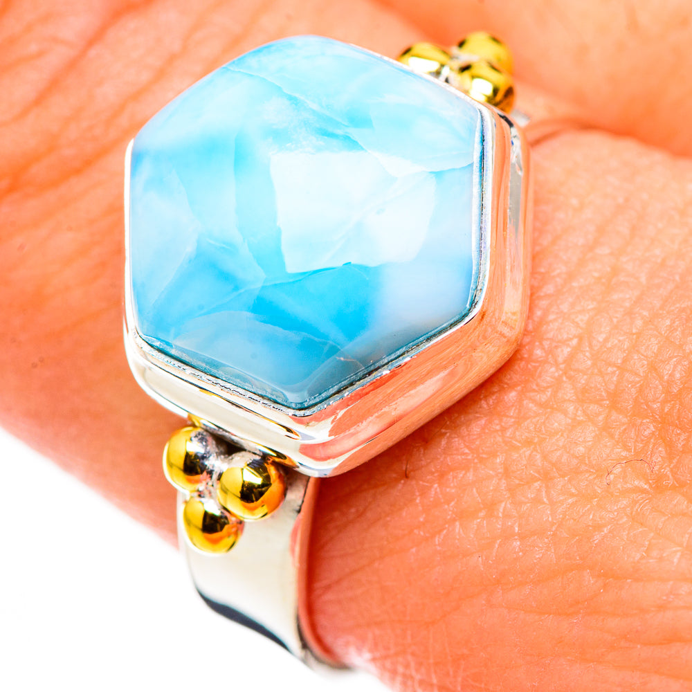Larimar Rings handcrafted by Anasilvercos - RING126166