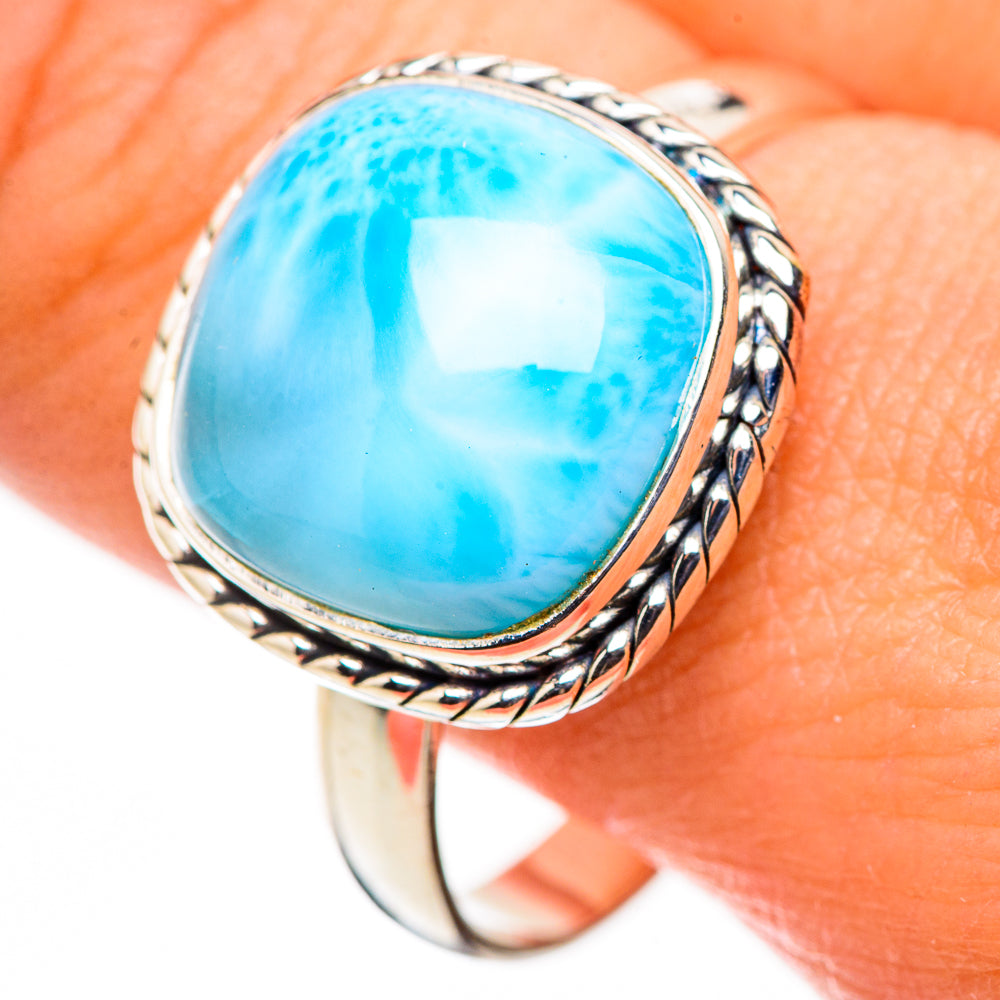 Larimar Rings handcrafted by Anasilvercos - RING126184