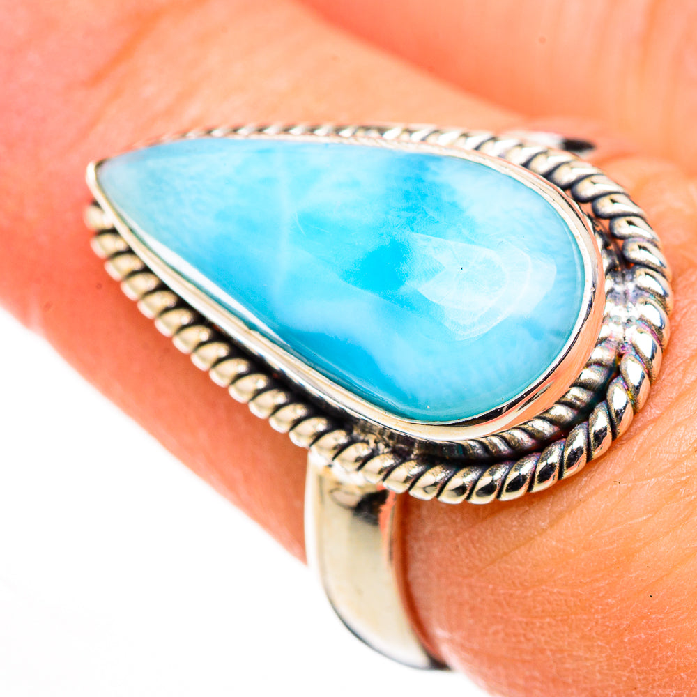 Larimar Rings handcrafted by Anasilvercos - RING126203