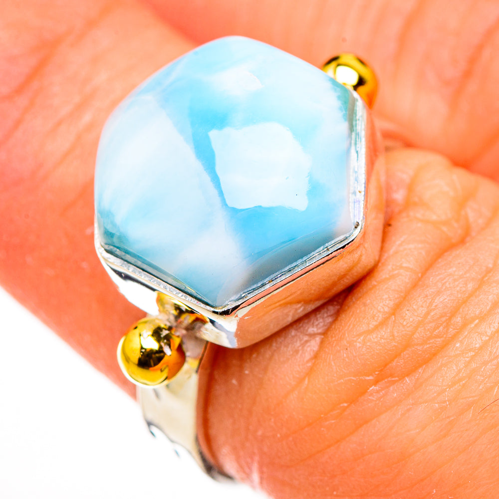 Larimar Rings handcrafted by Anasilvercos - RING126216