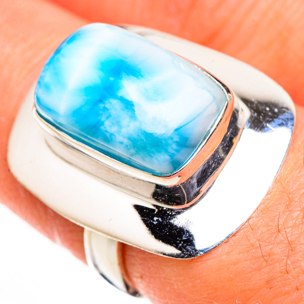 Larimar Rings handcrafted by Anasilvercos - RING126218