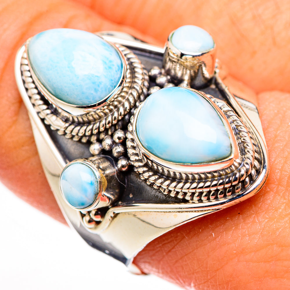 Larimar Rings handcrafted by Anasilvercos - RING126223