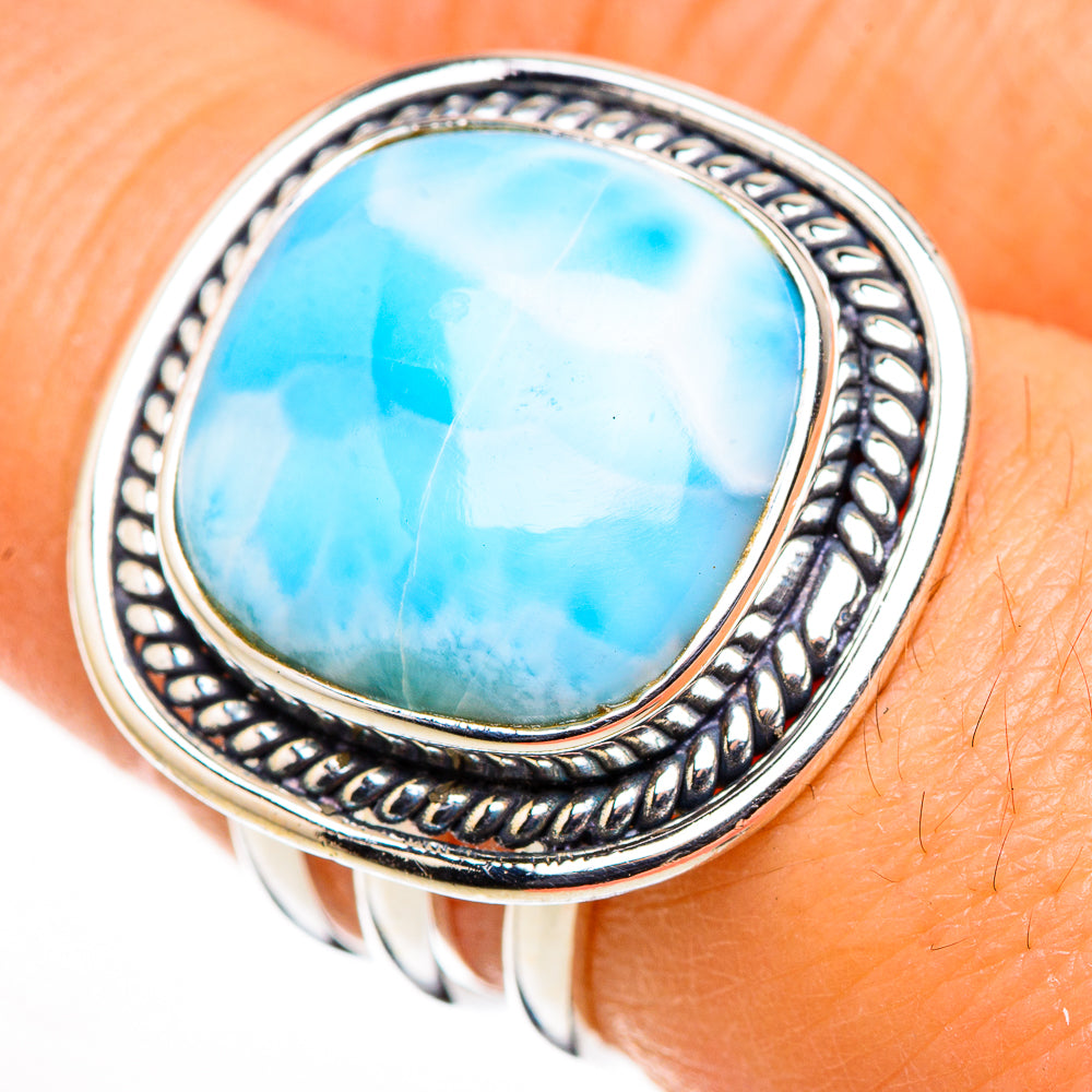 Larimar Rings handcrafted by Anasilvercos - RING126248