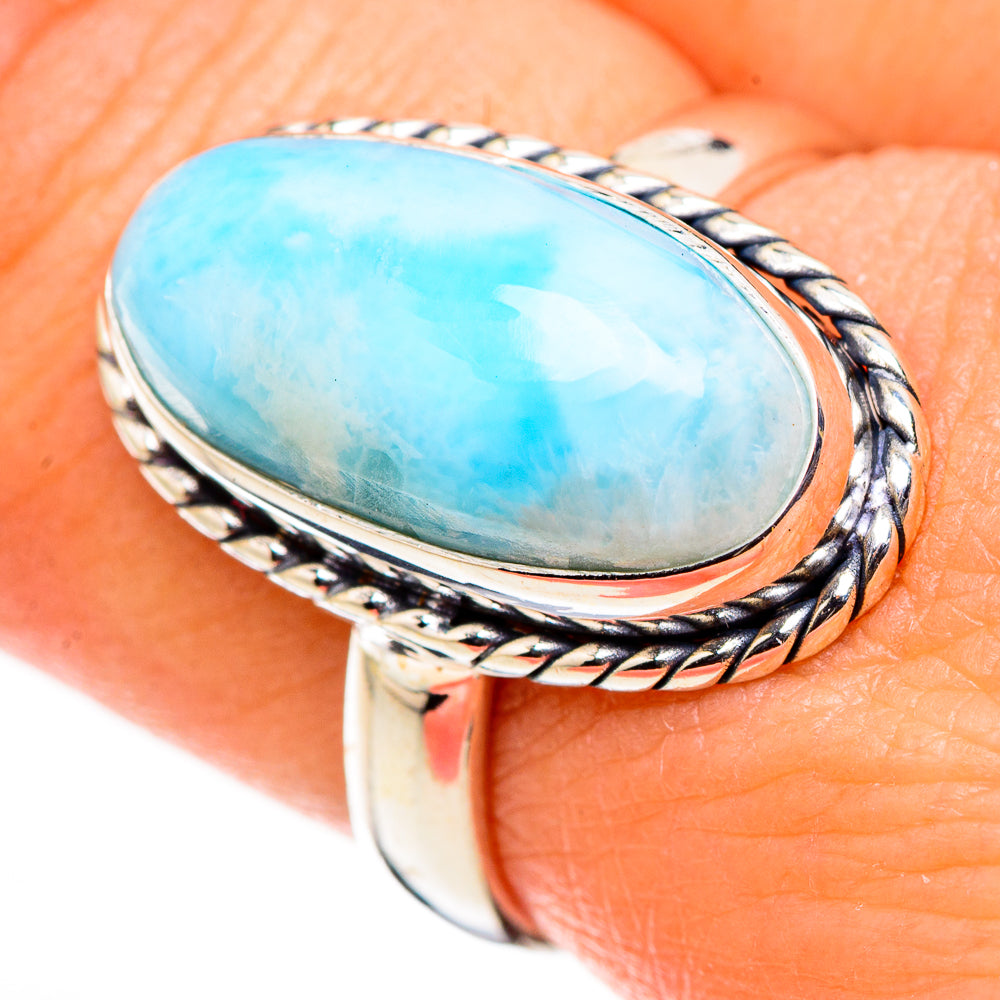 Larimar Rings handcrafted by Anasilvercos - RING126255