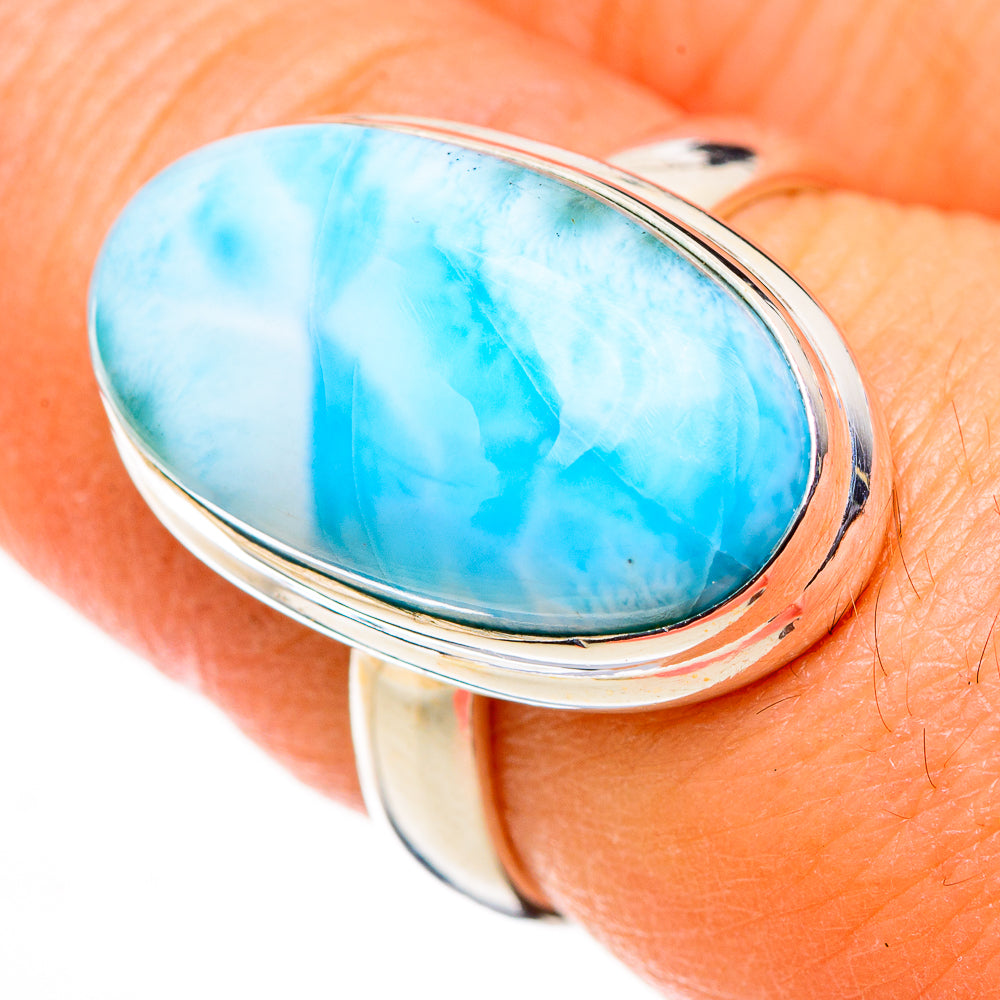 Larimar Rings handcrafted by Anasilvercos - RING126264