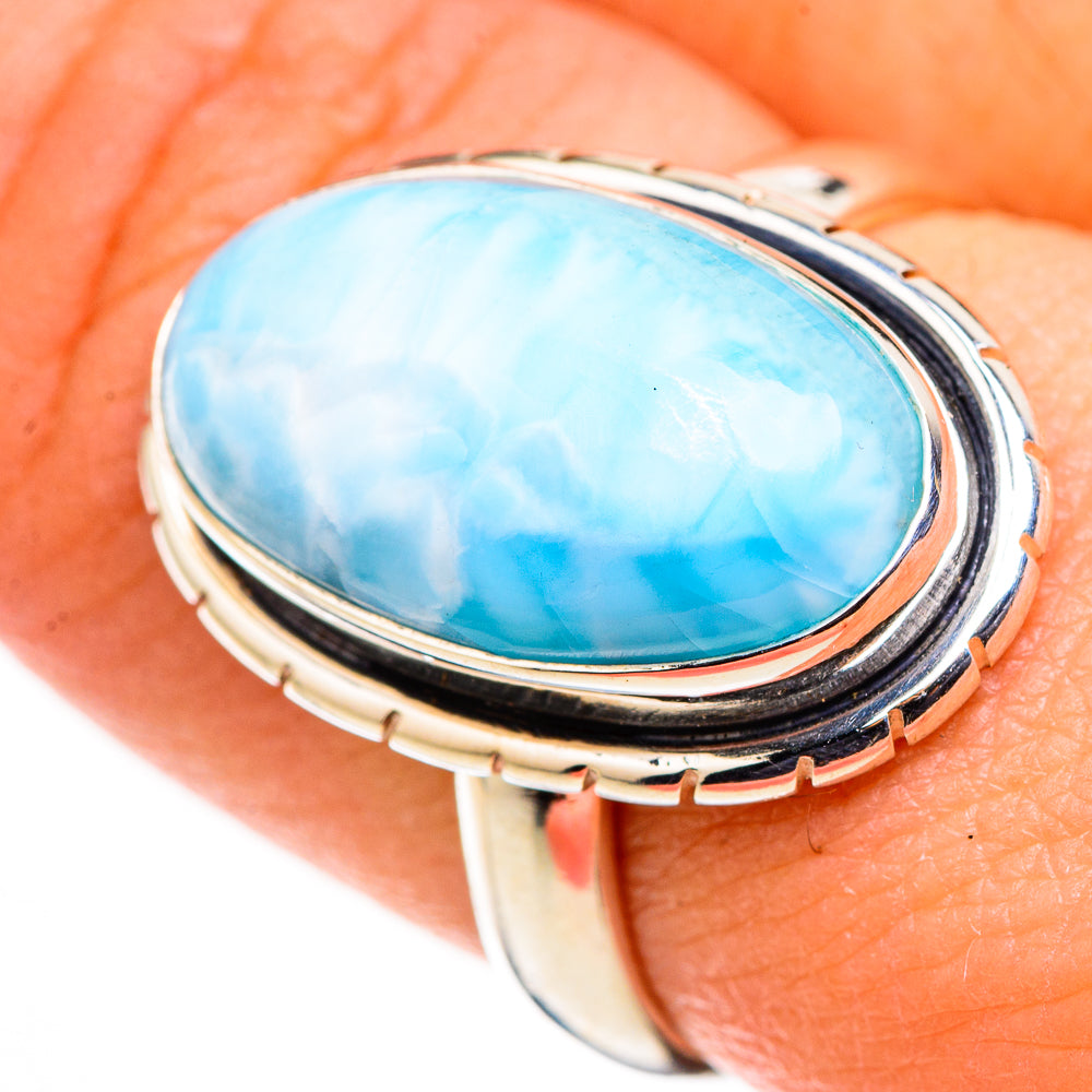 Larimar Rings handcrafted by Anasilvercos - RING126269