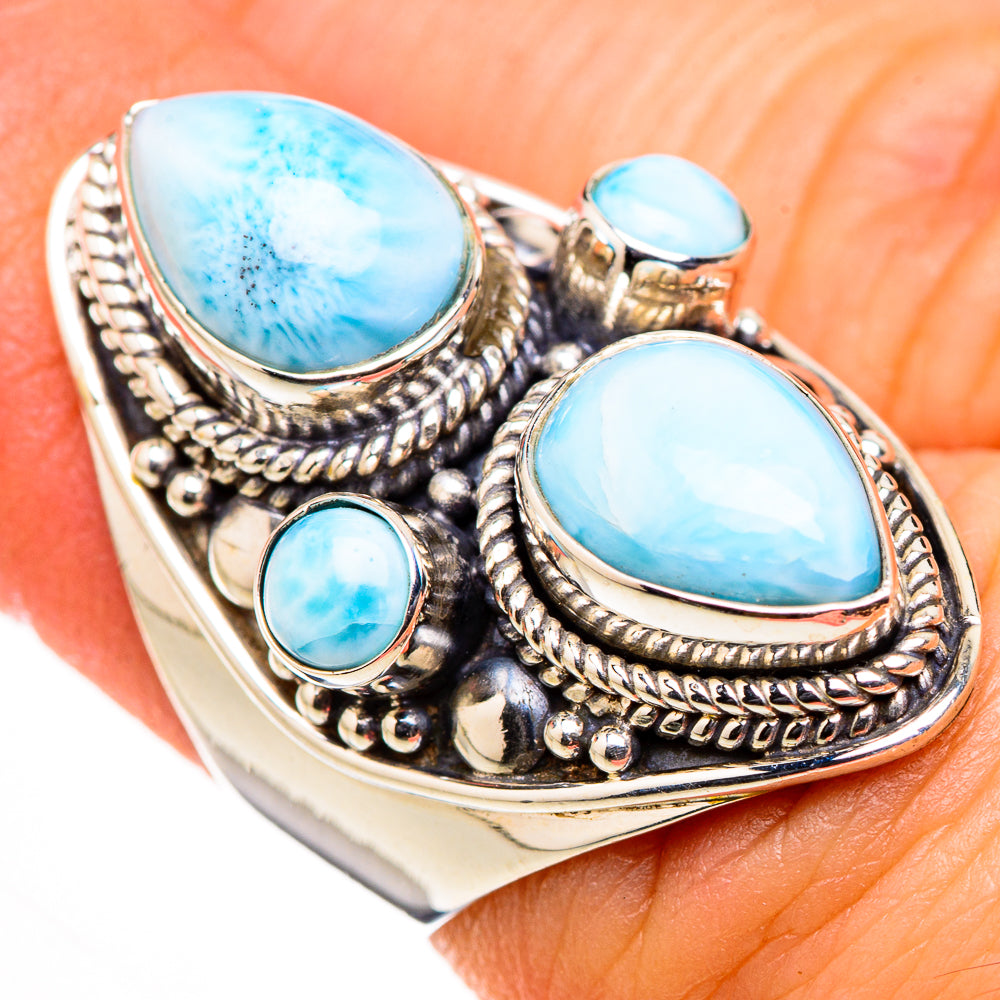 Larimar Rings handcrafted by Anasilvercos - RING126271