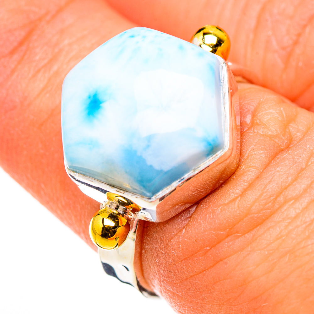 Larimar Rings handcrafted by Anasilvercos - RING126278